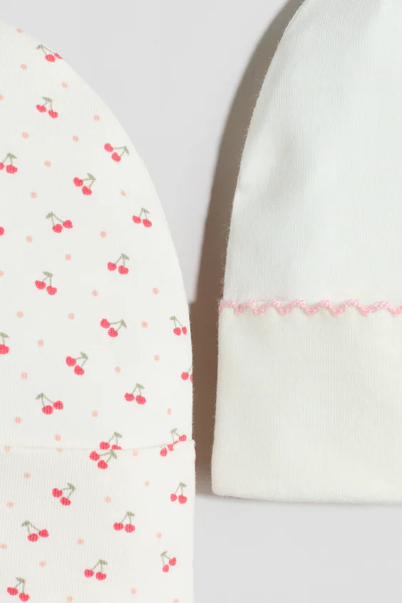 Набор из 2 хлопковых шапок