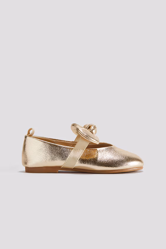 Балетки с бантом