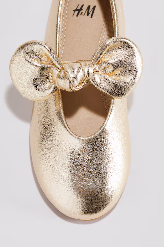 Балетки с бантом