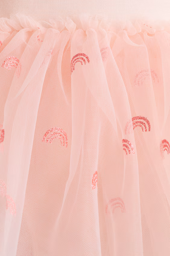 Боди для танцев с юбкой из фатина