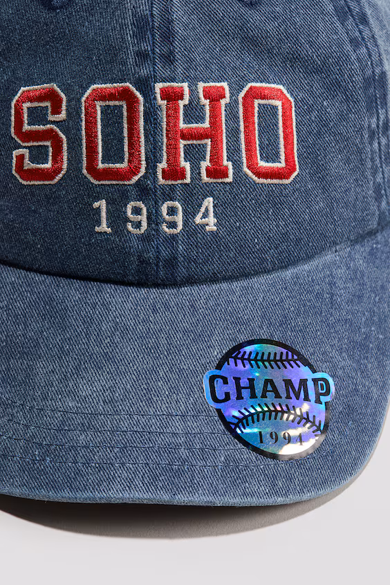 Бейсболка из хлопка с узорами