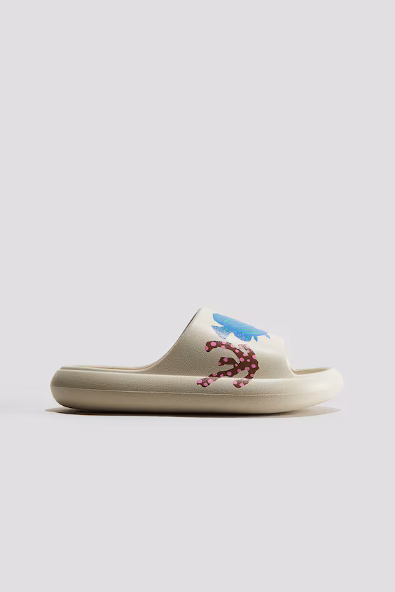 Толстые пляжные шлепанцы с узором