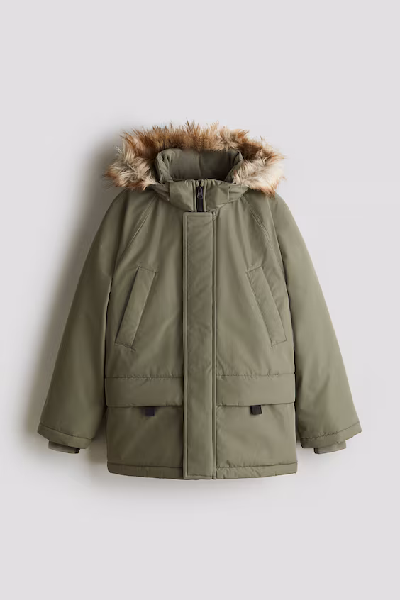 Парка с утеплением и водоотталкивающей пропиткой h&m