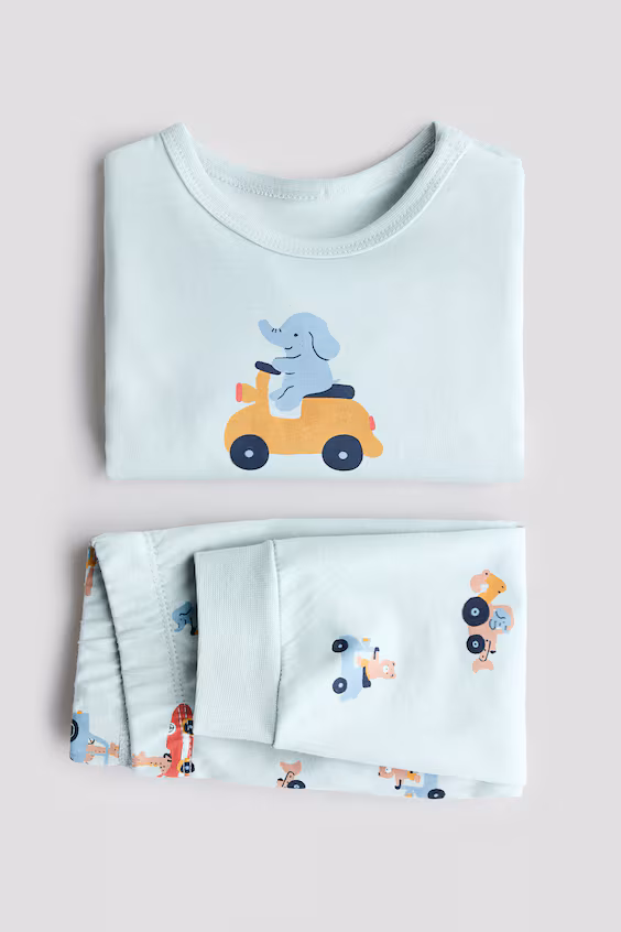 Пижама из хлопка с принтом