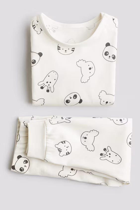 Пижама из хлопка с принтом