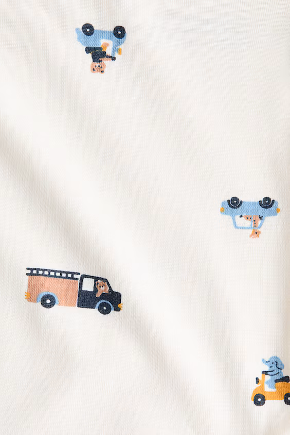 Боди из хлопка с принтом