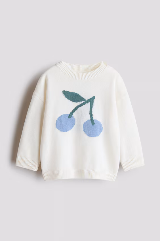 Свитер из трикотажа с жаккардовым узором