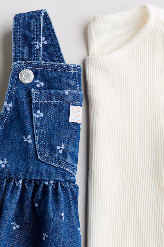 Комплект из джинсового сарафана и свитера