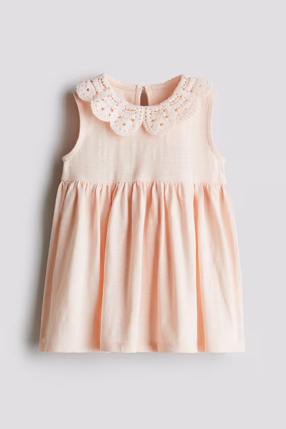 Платье из джерси с воротником