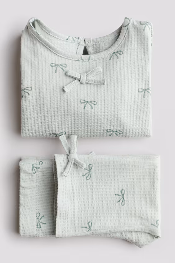 Комплект из 2 штук из хлопка в ромбики