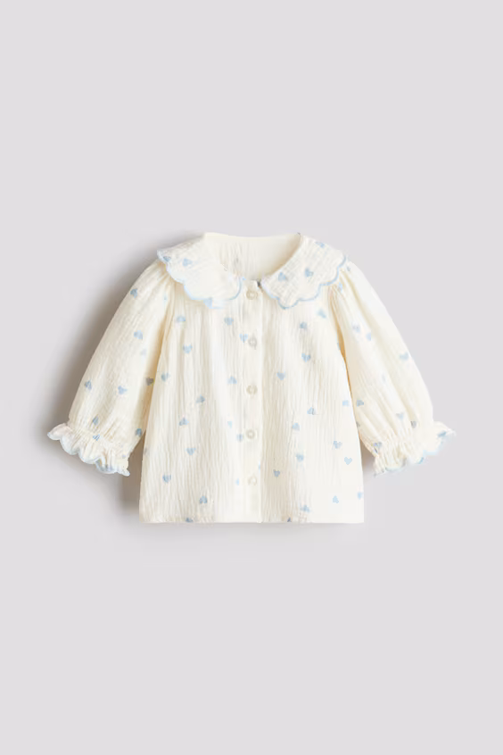 Блуза из хлопкового муслина