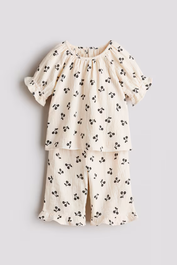 Комплект из 2-х штук в принтованной муселине