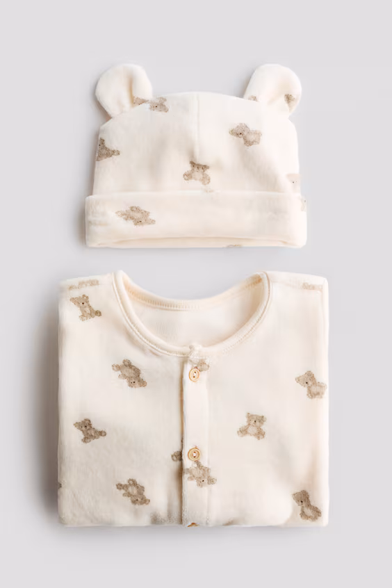 Комплект из 2 предметов из вельветовой хлопковой ткани