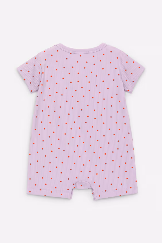 Комбинезон из вязаного рубчика для малышей