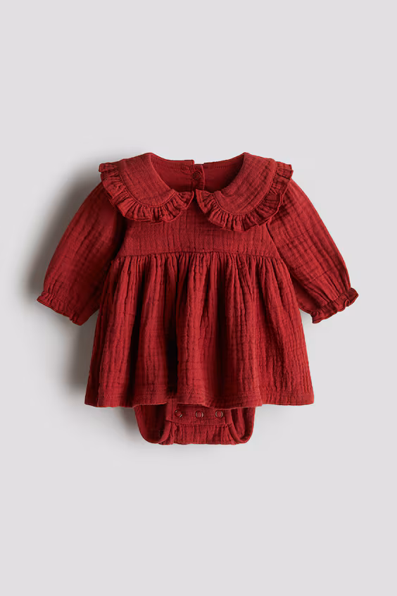 Платье с топом из хлопковой муселина