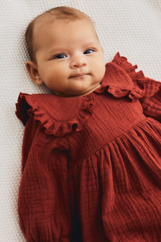 Платье с топом из хлопковой муселина