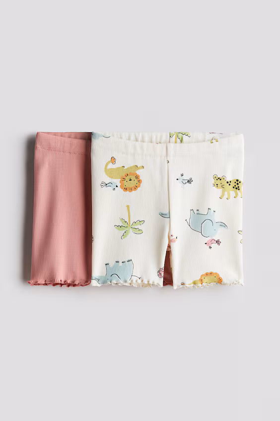 Набор из 2 велосипедных шорт в рубчике