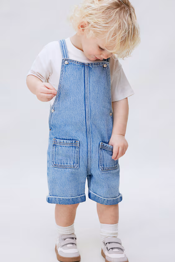 Джинсовые сарафан-шорты