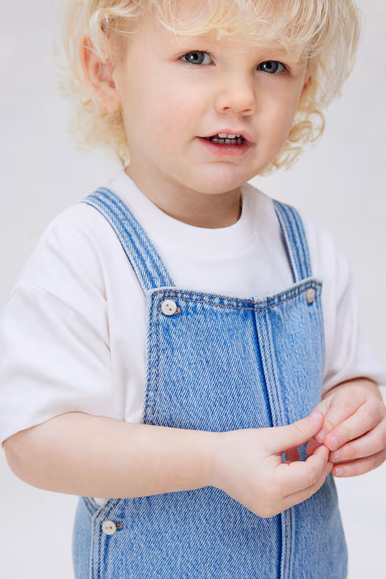 Джинсовые сарафан-шорты