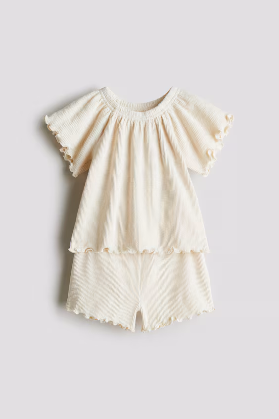 Комплект из 2 предметов из рубчикового джерси