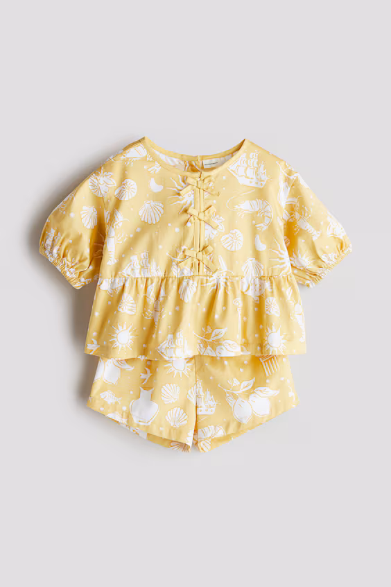 Набор из 2-х изделий из хлопковой поплиновой ткани