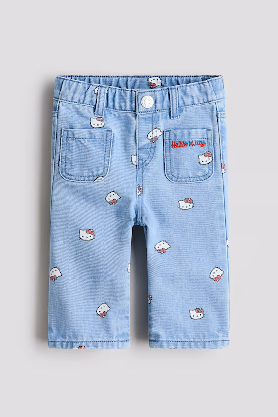 Принтованные джинсы