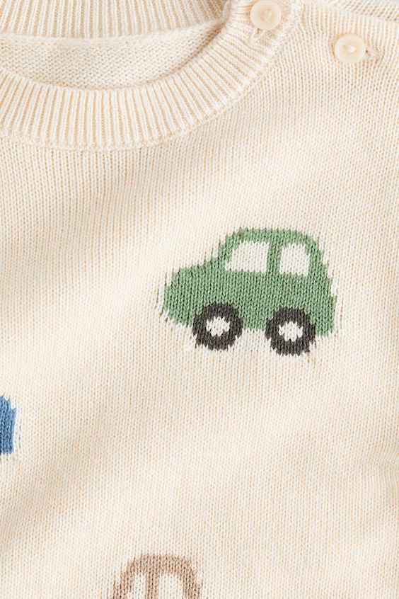 Джаккардовый свитер из хлопка