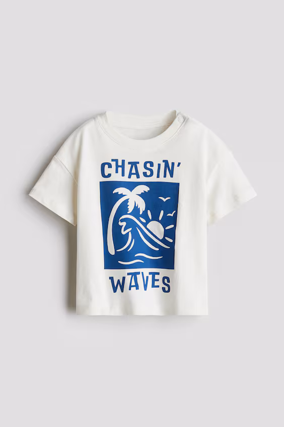 Футболка с принтом из хлопка