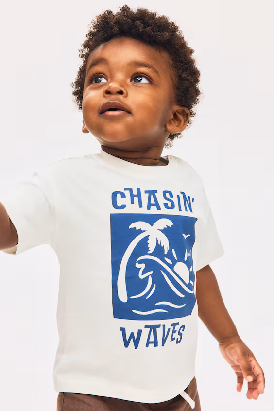 Футболка с принтом из хлопка