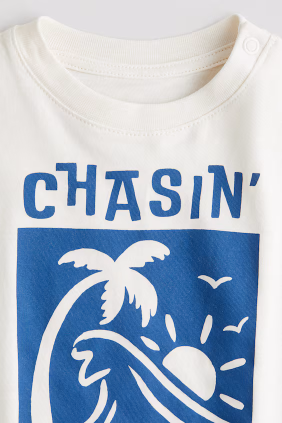 Футболка с принтом из хлопка