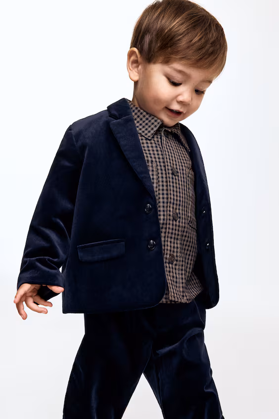 Набор изящного комплекта из 2 предметов из вельвета