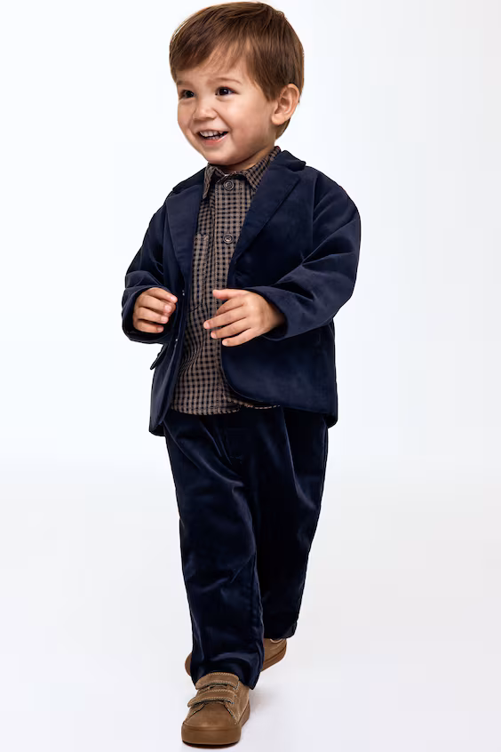 Набор изящного комплекта из 2 предметов из вельвета