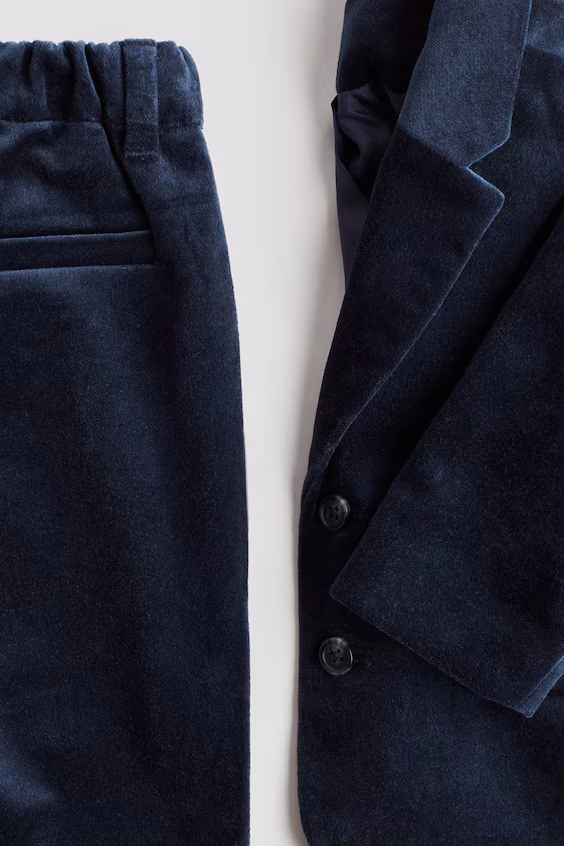 Набор изящного комплекта из 2 предметов из вельвета