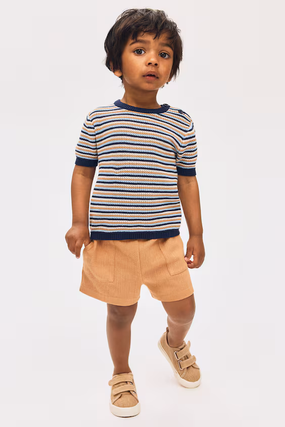 Шорты из джерси с текстурой