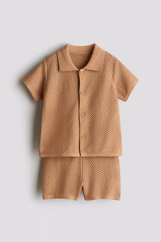 Комплект из 2-х предметов из сетчатого хлопка