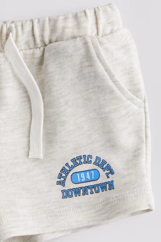 Шорты из хлопкового трикотажа с принтом