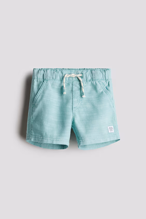 Шорты из хлопкового саржевого полотна
