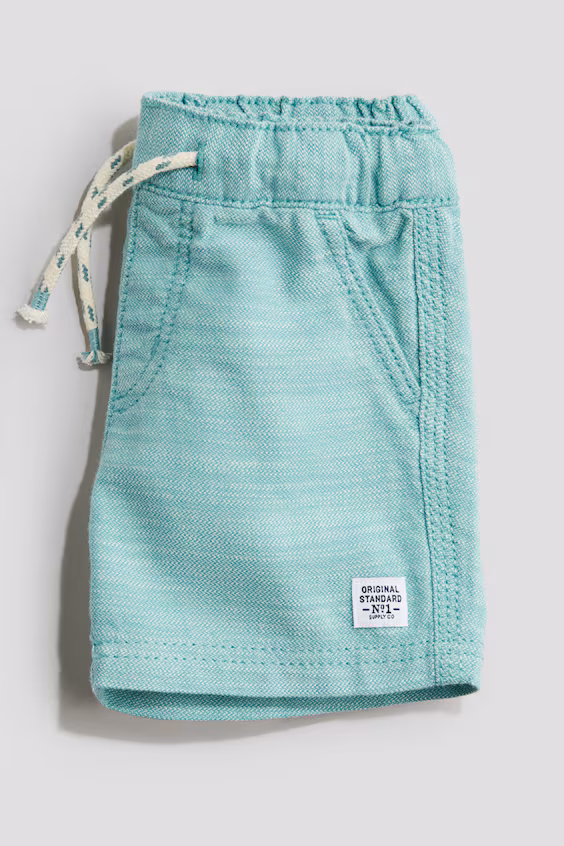 Шорты из хлопкового саржевого полотна