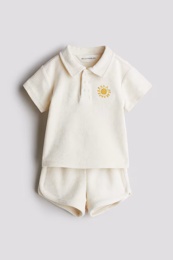 Комплект из 2 предметов в махровом полотне