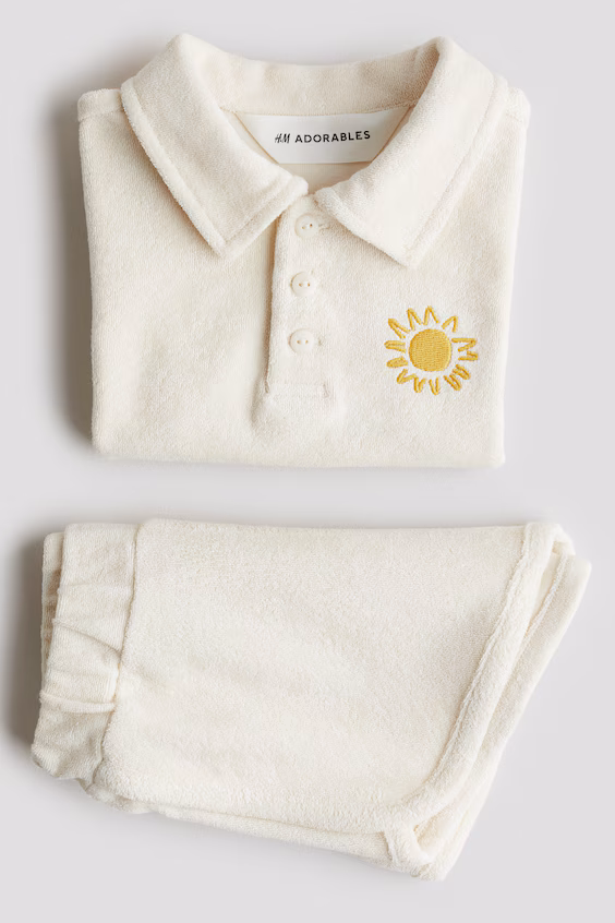 Комплект из 2 предметов в махровом полотне