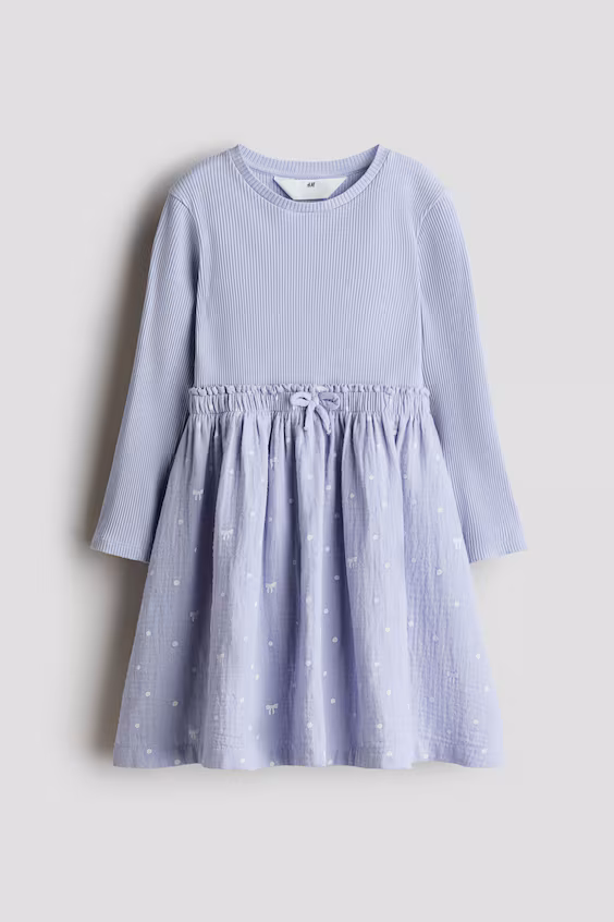 Платье из рубчатого хлопка