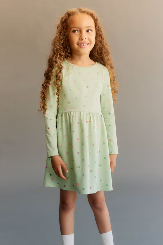 Платье из хлопка с принтом