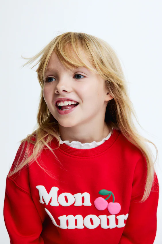 Толстовка с принтом и начесом на изнанке