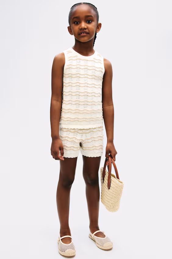 Набор из 2 предметов из ткани с вязаным узором