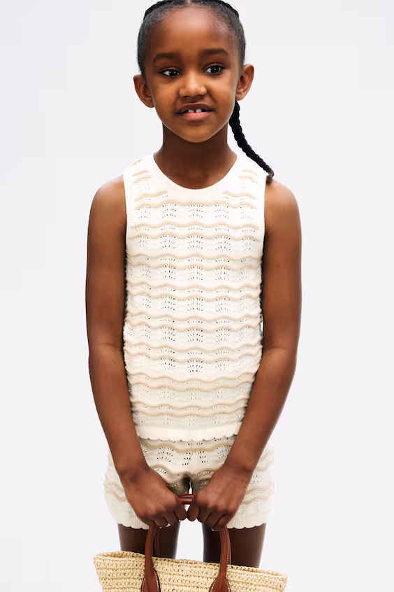 Набор из 2 предметов из ткани с вязаным узором