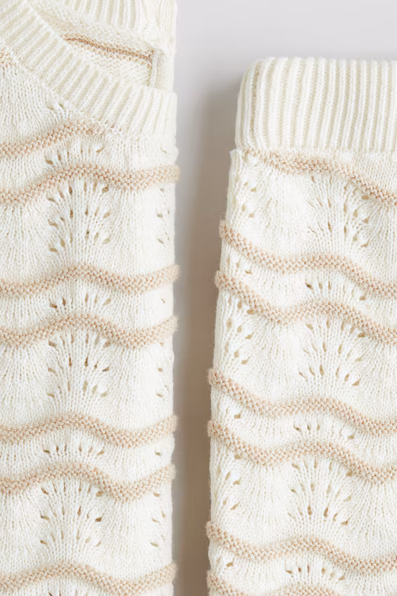 Набор из 2 предметов из ткани с вязаным узором