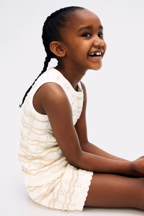 Набор из 2 предметов из ткани с вязаным узором