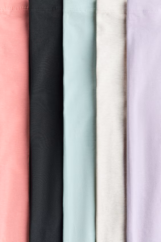 Набор из 5 леггинсов из джерси