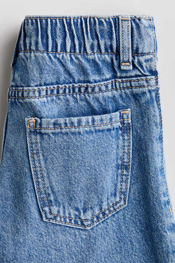 Джинсы широкие прямые с узорами