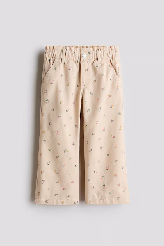 Джинсы широкие прямые с поясом paper bag